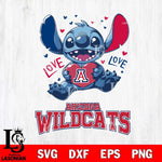 Arizona Wildcats Love Stitch, Svg Eps Dxf Png File, Digital Download
