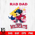 Arizona Wildcats Mickey Mouse Rad Dad SVG DXF EPS PNG FILE, NCAA File Cut,Digital Download,Instant Download