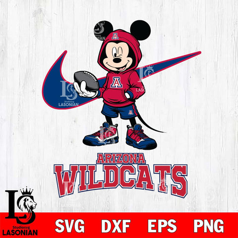 Arizona Wildcats Mikey Mouse Disney NIKE, Svg Eps Dxf Png File, Digital Download
