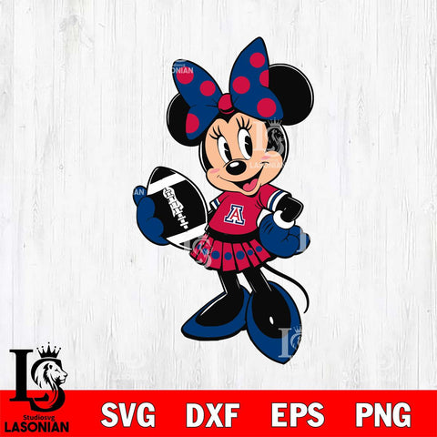 Arizona Wildcats Minnie Mouse Svg Eps Dxf Png File, NCAA svg, Digital Download, Instant Download