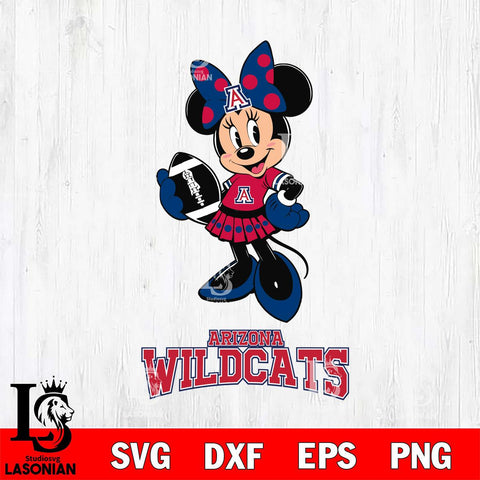Arizona Wildcats Minnie Mouse, Svg Eps Dxf Png File, Digital Download