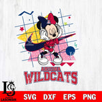 Arizona Wildcats Minnie Mouse Dancing SVG DXF EPS PNG FILE, NCAA File Cut,Digital Download,Instant Download