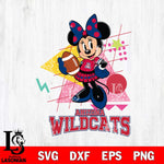 Arizona Wildcats Minnie Mouse Sport SVG DXF EPS PNG FILE, NCAA File Cut,Digital Download,Instant Download