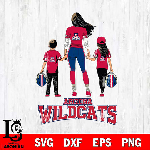 Arizona Wildcats Mother and son Rugby SVG DXF EPS PNG FILE,NCAA SVG, Father day Digital Download,Instant Download, Silhouette