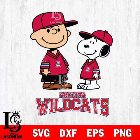 Arizona Wildcats Peanuts Snoopy Football SVG DXF EPS PNG FILE,Snoopy File Cut, NCAA Digital Download,Instant Download,Christmas Silhouette