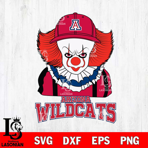 Arizona Wildcats Pennywise Horror Sport 10 Svg Eps Dxf Png File, Digital Download