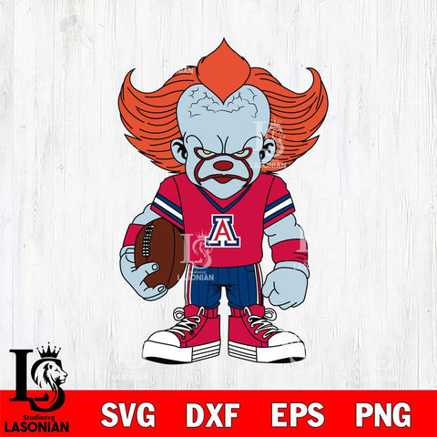 Arizona Wildcats Pennywise Horror Sport 11 Svg Eps Dxf Png File, Digital Download
