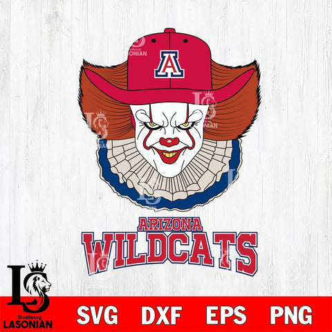 Arizona Wildcats Pennywise Horror Sport 12 Svg Eps Dxf Png File, Digital Download