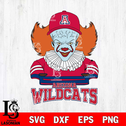 Arizona Wildcats Pennywise Horror Sport 2 Svg Eps Dxf Png File, Digital Download