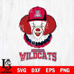 Arizona Wildcats Pennywise Horror Sport 4 Svg Eps Dxf Png File, Digital Download