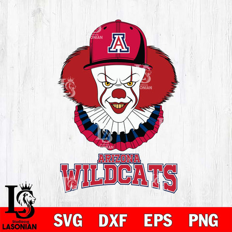 Arizona Wildcats Pennywise Horror Sport 4 Svg Eps Dxf Png File, Digital Download