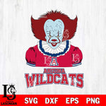 Arizona Wildcats Pennywise Horror Sport 5 Svg Eps Dxf Png File, Digital Download