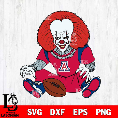 Arizona Wildcats Pennywise Horror Sport 6 Svg Eps Dxf Png File, Digital Download