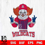 Arizona Wildcats Pennywise Horror Sport 8 Svg Eps Dxf Png File, Digital Download