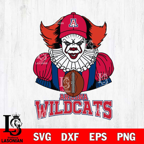 Arizona Wildcats Pennywise Horror Sport 9 Svg Eps Dxf Png File, Digital Download