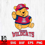 Arizona Wildcats Pooh Bear Disney, Svg Eps Dxf Png File, Digital Download