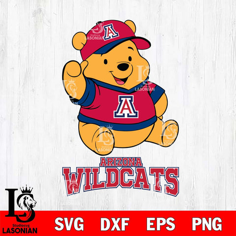 Arizona Wildcats Pooh Bear Disney, Svg Eps Dxf Png File, Digital Download