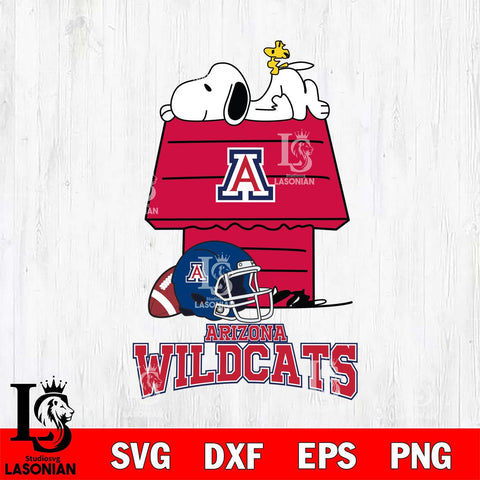 Arizona Wildcats Snoopy Chill Football SVG DXF EPS PNG FILE,Snoopy File Cut, NCAA Digital Download,Instant Download,Christmas Silhouette