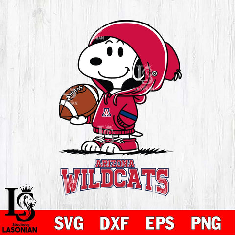 Arizona Wildcats Snoopy Football Svg Eps Dxf Png File, NCAA svg , Digital Download , Instant Download, Cricut File