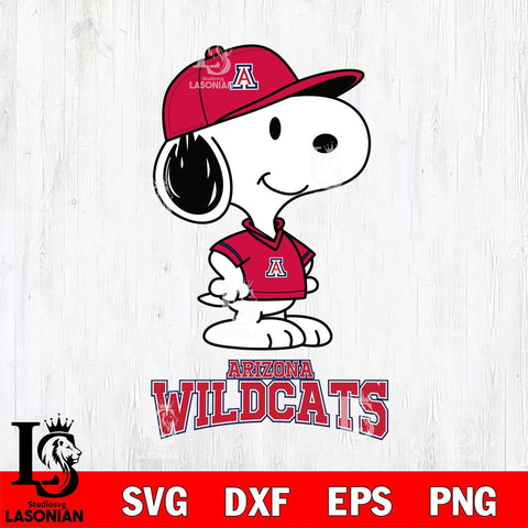 Arizona Wildcats Snoopy Football sport SVG DXF EPS PNG FILE,Snoopy File Cut, NCAA Digital Download,Instant Download,Christmas Silhouette