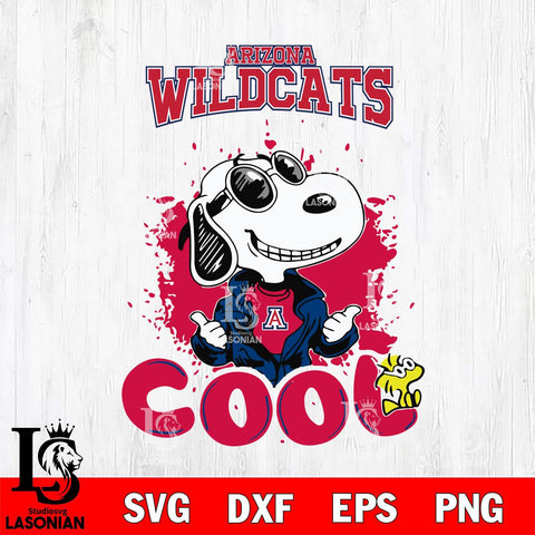 Arizona Wildcats Snoopy Sport 7 Svg Eps Dxf Png File, Digital Download