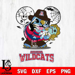 Arizona Wildcats Stitch Freddy Krueger Halloween Svg Eps Dxf Png File, Digital Download, Instant Download