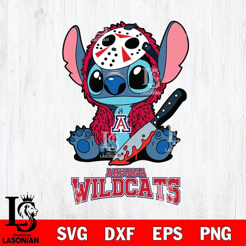 Arizona Wildcats Stitch Jason Voorhees Svg Eps Dxf Png File, NCAA svg, Digital Download, Instant Download