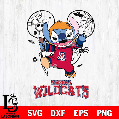 Arizona Wildcats Stitch Michael Halloween Svg Eps Dxf Png File, Digital Download, Instant Download