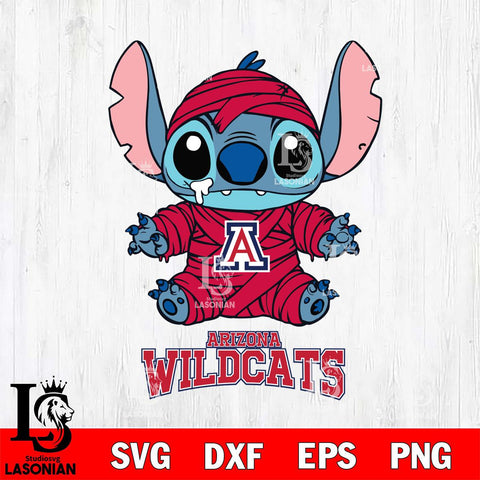 Arizona Wildcats Stitch Mummy Svg Eps Dxf Png File, NCAA svg, Digital Download, Instant Download
