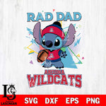 Arizona Wildcats Stitch Rad Dad SVG DXF EPS PNG FILE, NCAA File Cut,Digital Download,Instant Download