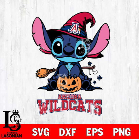 Arizona Wildcats Stitch witch Svg Eps Dxf Png File, NCAA svg, Digital Download, Instant Download