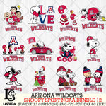 Arizona Wildcats  Snoopy NCAA Bundle 12 SVG Svg Eps Dxf Png File, Digital Download