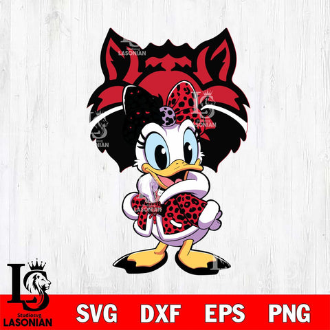 Arkansas State Red Wolves Fancy Daisy Duck Disney Svg Eps Dxf Png File, Digital Download, Instant Download