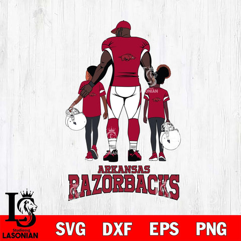 Arkansas Razorbacks 3 Father and son Rugby SVG DXF EPS PNG FILE,NCAA SVG, Father day Digital Download,Instant Download, Silhouette