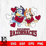 Arkansas Razorbacks Bluey & Bingo 10 Svg Eps Dxf Png File, NCAA svg, Digital Download, Instant Download