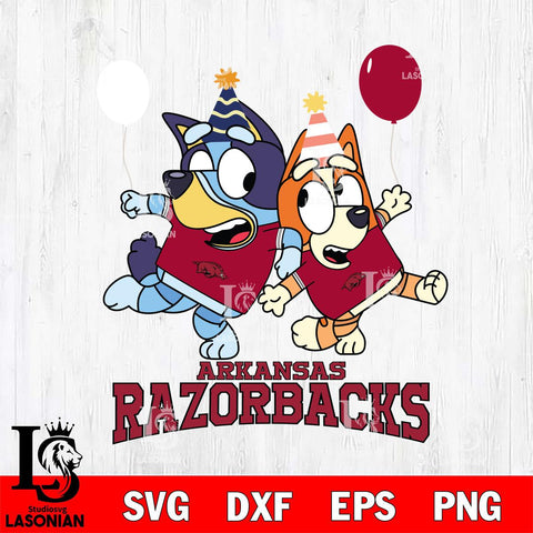 Arkansas Razorbacks Bluey & Bingo 2 Svg Eps Dxf Png File, NCAA svg, Digital Download, Instant Download