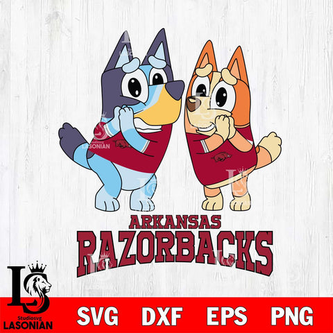Arkansas Razorbacks Bluey & Bingo 5 Svg Eps Dxf Png File, NCAA svg, Digital Download, Instant Download