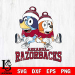 Arkansas Razorbacks Bluey & Bingo 8 Svg Eps Dxf Png File, NCAA svg, Digital Download, Instant Download