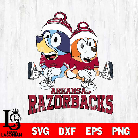 Arkansas Razorbacks Bluey & Bingo 8 Svg Eps Dxf Png File, NCAA svg, Digital Download, Instant Download