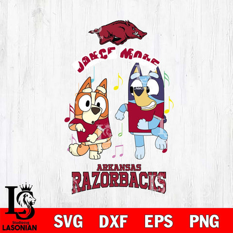 Arkansas Razorbacks Bluey Bingo Dance Mode Svg Eps Dxf Png File, NCAA svg, Digital Download, Instant Download
