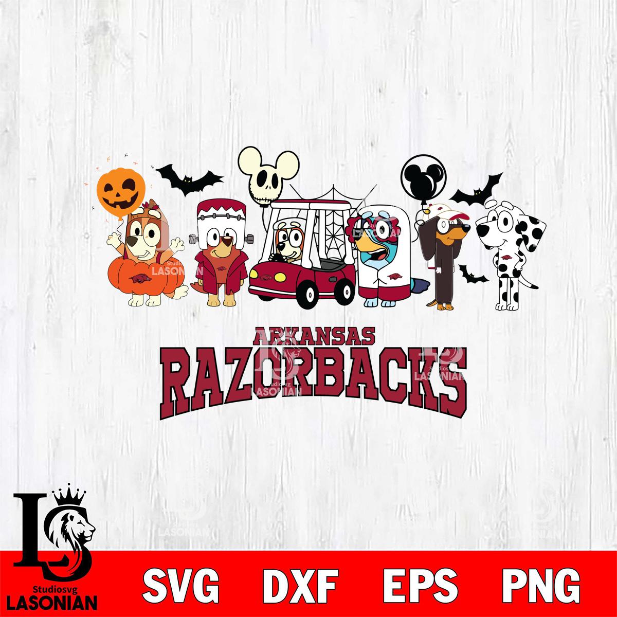 Arkansas Razorbacks Bluey Halloween – lasoniansvg