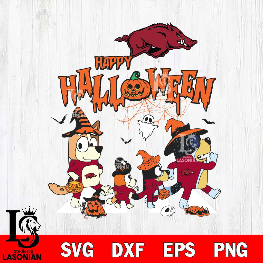 Halloween Razorbacks Arkansas Razorbacks Bluey Halloween Family – lasoniansvg