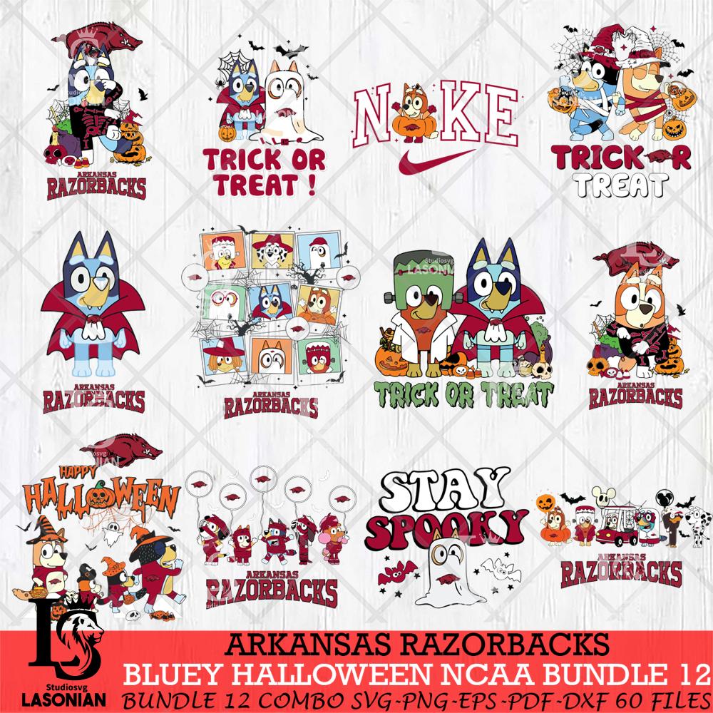 Halloween Razorbacks Arkansas Razorbacks Bluey Halloween NCAA 12 SVG – lasoniansvg