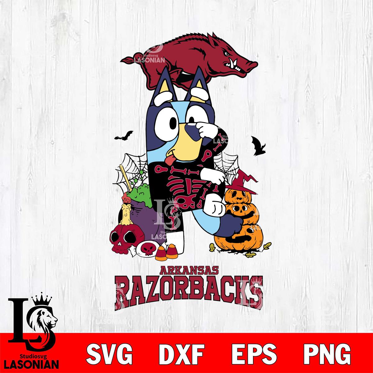 Arkansas Razorbacks Bluey Halloween NCAA 2 – lasoniansvg