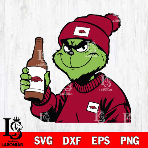 Arkansas Razorbacks Boujee Grinch 5 Svg Eps Dxf Png File, Digital Download, Instant Download