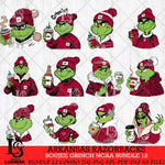Arkansas Razorbacks Boujee Grinch NCAA Bundle 12 SVG Eps Dxf Png File, Digital Download, Instant Download
