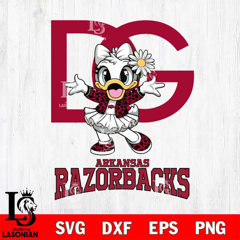 Arkansas Razorbacks Dolce And Gabbana Daisy Duck Disney Svg Eps Dxf Png File, Digital Download, Instant Download