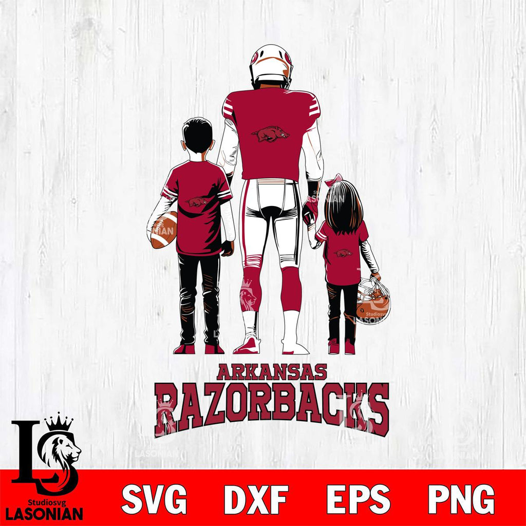 Dixie Razorback Arkansas Razorbacks Father And Child Football – lasoniansvg