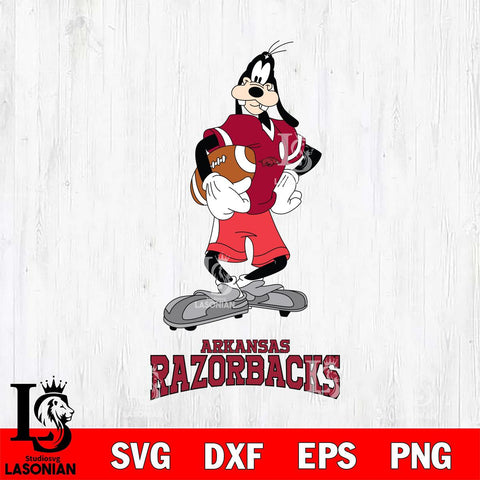 Arkansas Razorbacks Goofy Player SVG DXF EPS PNG FILE,NCAA svg ,Football Digital Download,Instant Download, Silhouette