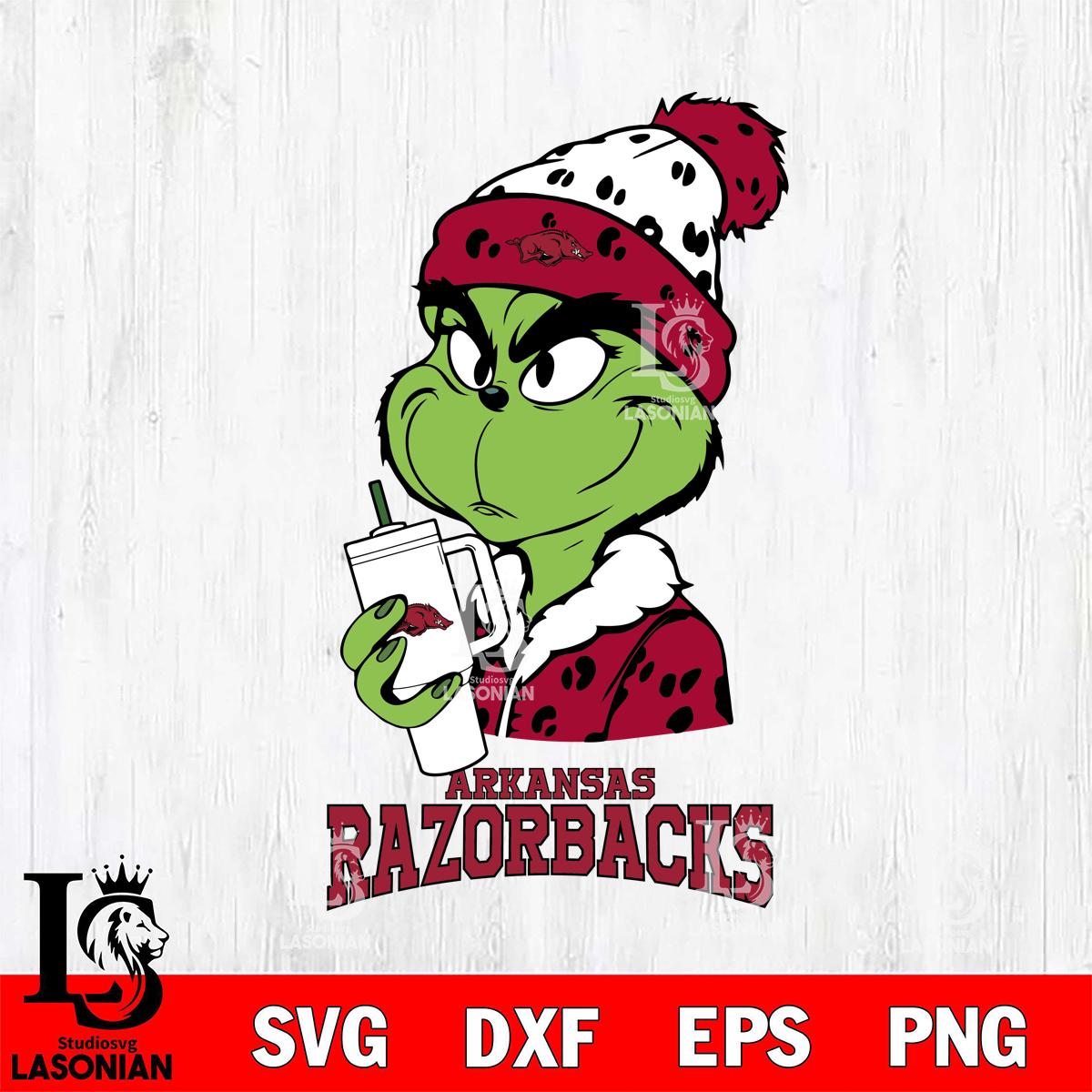Arkansas Razorbacks Grinch Bougie Leopard – lasoniansvg
